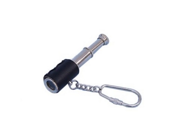 Chrome Spyglass with Leather Keychain, 6 in.