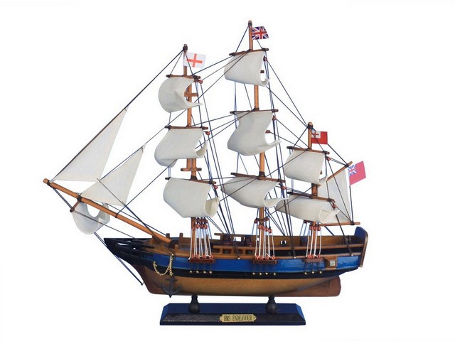 Picture of Handcrafted Decor HMS-Endeavour-20 Wooden HMS Endeavour Tall Model Ship- 20 in.