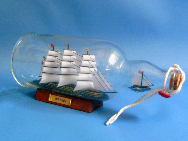 Picture of Handcrafted Decor Victory Bottle HMS Victory Model Ship in a Glass Bottle- 11 in.