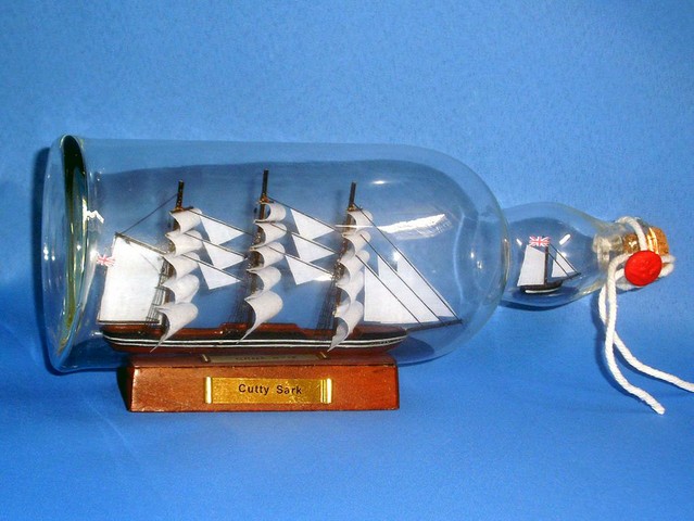 Picture of Handcrafted Decor Cutty Bottle Cutty Sark Model Ship in a Glass Bottle- 11 in.