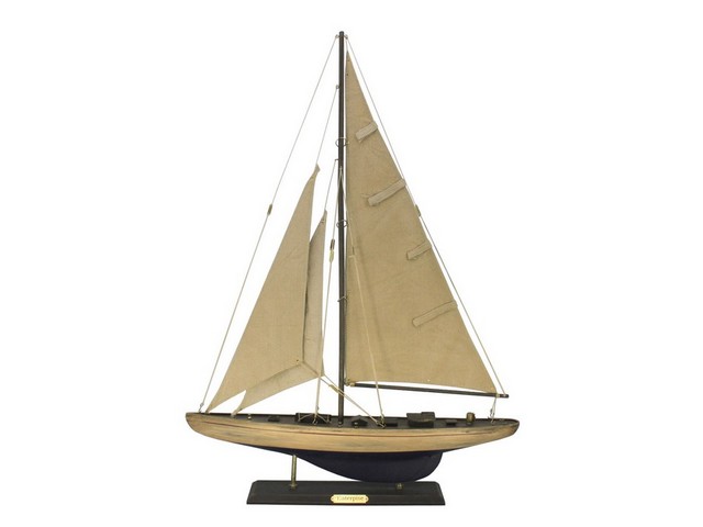 Picture of Handcrafted Decor R-Enterprise-30 Wooden Rustic Enterprise Limited Model Sailboat Decoration- 27 in.