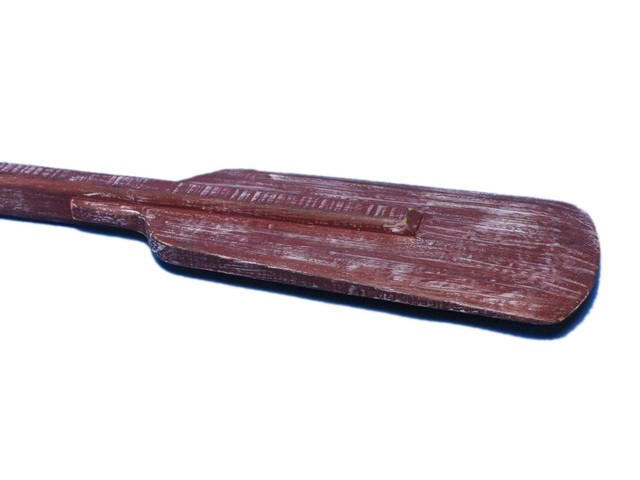 Picture of Handcrafted Decor Solid-Red-Oar-36-301 Wooden Rustic Hampshire Decorative Squared Boat Oar with Hooks- 36 in.