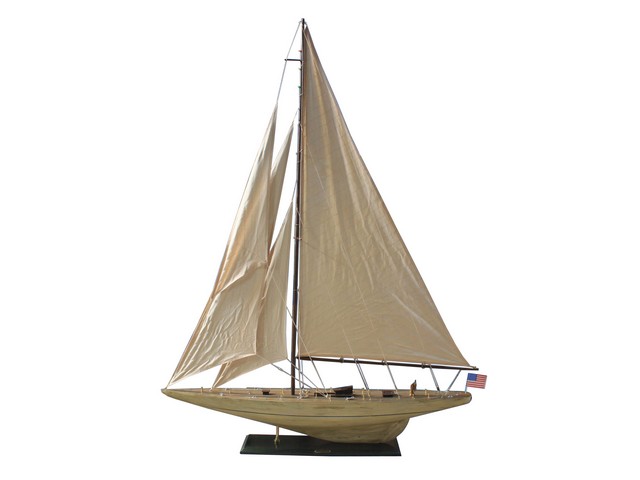 Picture of Handcrafted Decor R -Intrepid60 Wooden Rustic Intrepid Model Sailboat Decoration&#44; 60 in.