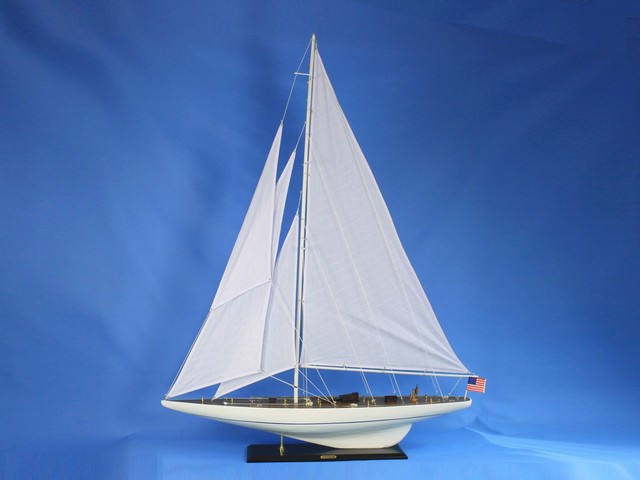 Picture of Handcrafted Decor Intrepid60 Wooden Intrepid Model Sailboat Decoration&#44; 60 in.