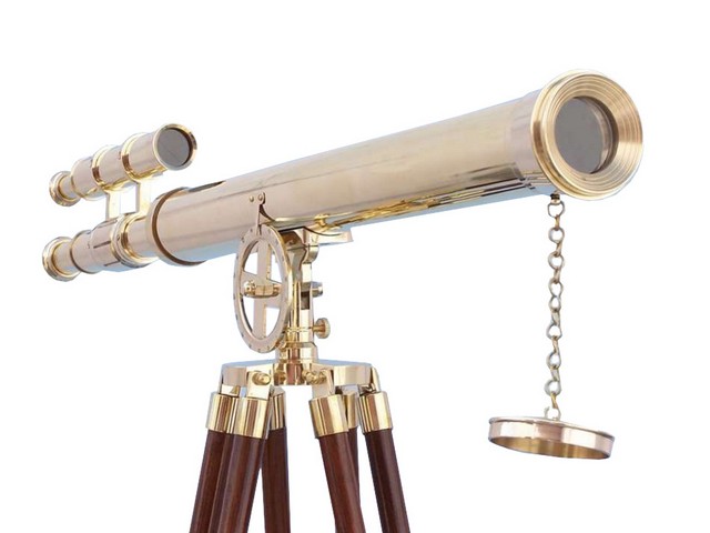 Floor Standing Brass Griffith Astro Telescope, 64 in.