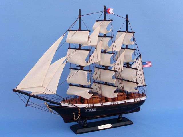 Picture of Handcrafted Decor Flying Cloud 20 Wooden Flying Cloud Tall Model Clipper Ship- 20 in.