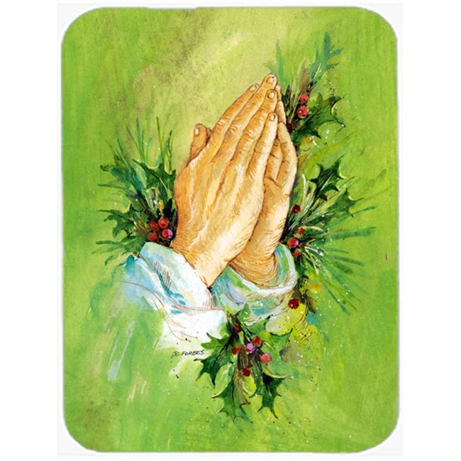 Carolines Treasures AAH5985LCB Praying Hangs with Holly Leaves Glass Large Cu...