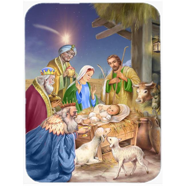 Carolines Treasures APH6897LCB Christmas Nativity with Wise Men Glass Large C...