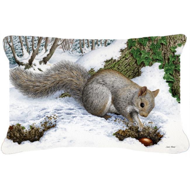 Carolines Treasures ASA2180PW1216 Grey Squirrel Fabric Decorative Pillow
