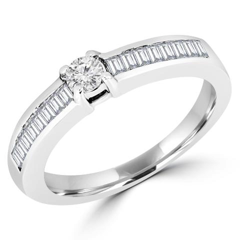 Picture of Majesty Diamonds Multi-Stone Round Cut CZ Engagement Ring in 0.925 Sterling Silver- 2.6 Carat