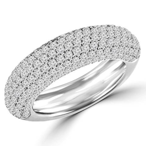 Picture of Majesty Diamonds Round Cut CZ Cocktail Ring in 0.925 Sterling Silver- 2.87 Carat