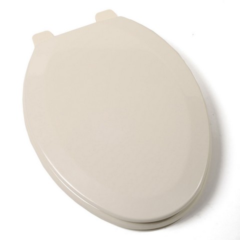 Picture of Plumbing Technologies 1F1E3-01 Deluxe Molded Wood Elongated Toilet Seat- Bone