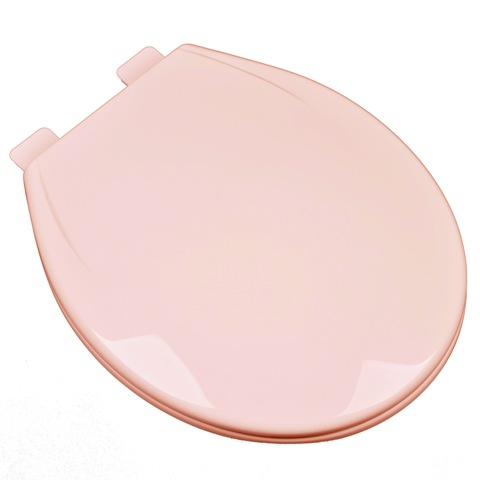 2F1R6-20 Slow Close Plastic Round Front Contemporary Design Toilet Seat, Venetian Pink