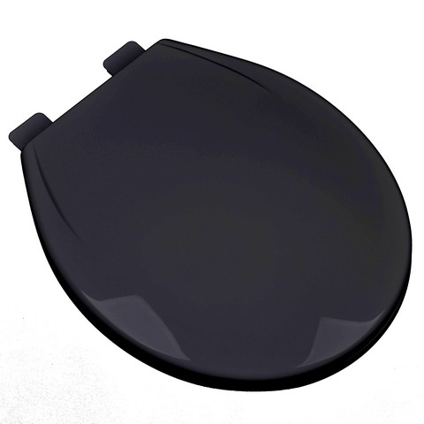 2F1R6-90 Slow Close Plastic Round Front Contemporary Design Toilet Seat- Black