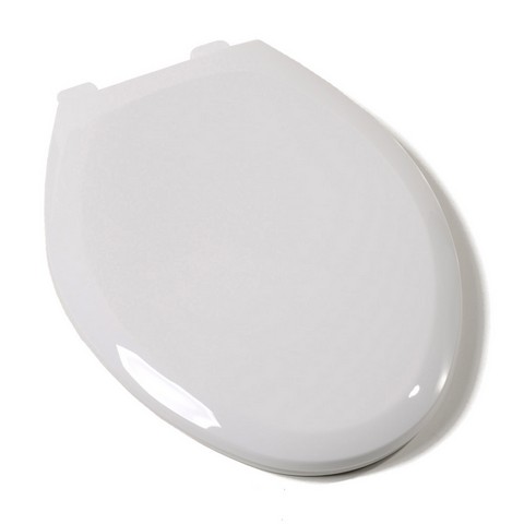 2F1E8-04 Slow Close Premium Plastic Elongated Toilet Seat- Cotton White