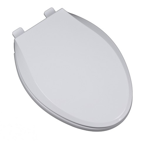 2F1E10-00 Heavy Duty Commercial Weight Slow Close Premium Plastic Elongated Toilet Seat- White