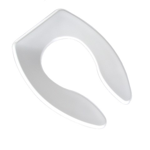Extra Heavy Duty Commercial Quality Elongated Toilet Seat with Stainless Steel Hinges Post- White