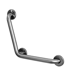 12 x 12 in. 110 Angled Stainless Steel Grab Bar with Center Post