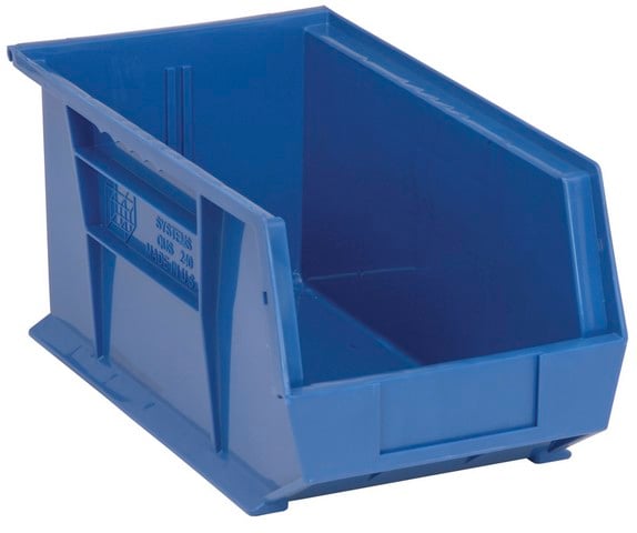 Ultra Stack & Hang Bin, Blue - 14.75 x 8.25 x 7 in.
