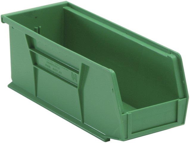 Ultra Stack & Hang Bin, Green - 10.87 x 4.12 x 4 in.