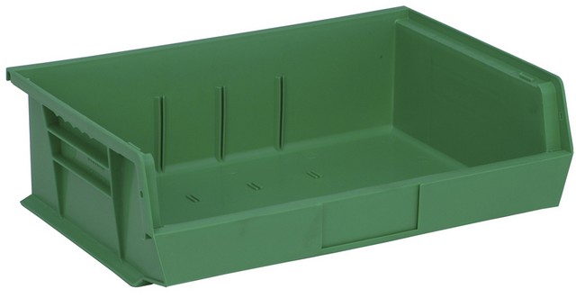 Ultra Stack & Hang Bin, Green - 10.87 x 16.5 x 5 in.