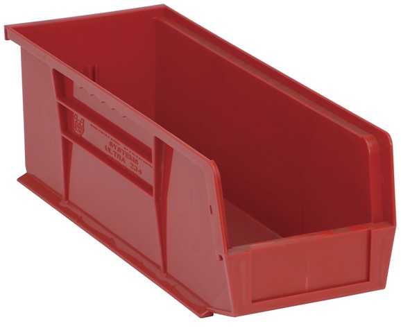 Ultra Stack & Hang Bin, Red - 14.75 x 5.5 x 5 in.