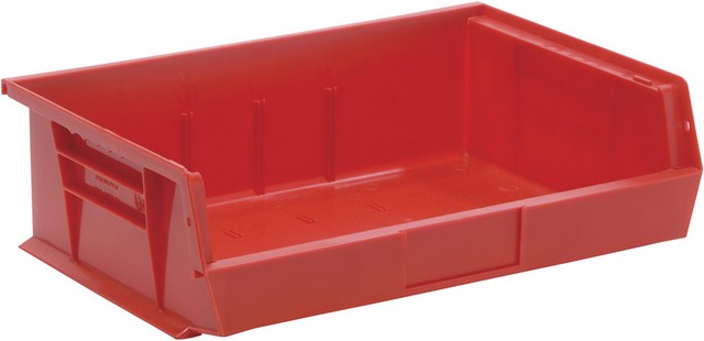 Ultra Stack & Hang Bin, Red - 10.87 x 16.5 x 5 in.
