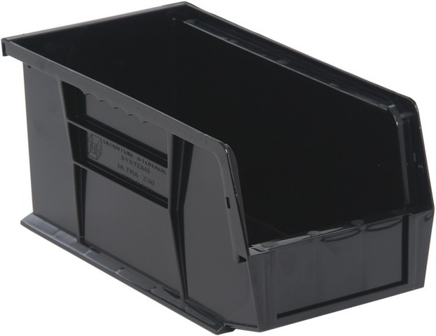 Ultra Stack & Hang Bin- Black - 10.87 x 5.5 x 5 in.