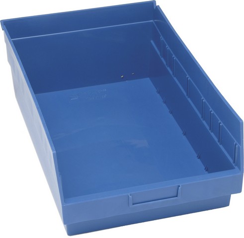 Store-More 6 in. Shelf Bin, Blue - 17.87 x 11.12 x 6 in.