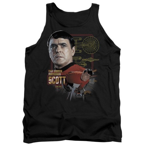 Star Trek-Chief Engineer Scott - Adult Tank Top - Black- Medium
