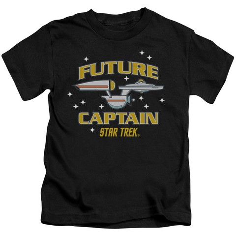 Star Trek-Future Captain - Short Sleeve Juvenile 18-1 Tee - Black- Large 7