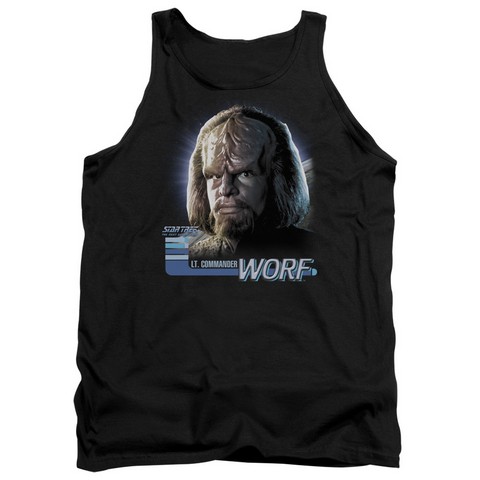 Star Trek-Tng Worf - Adult Tank Top - Black- Medium