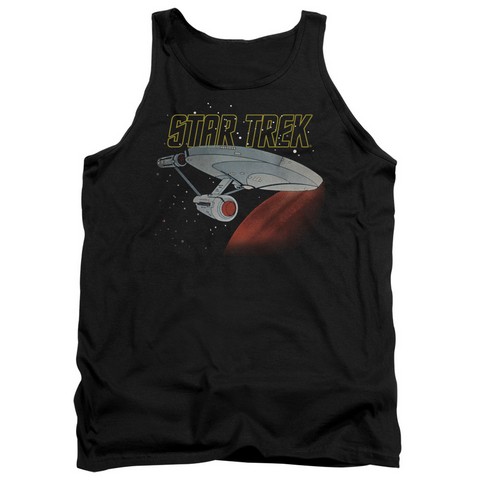 Star Trek-Retro Enterprise - Adult Tank Top - Black- Medium