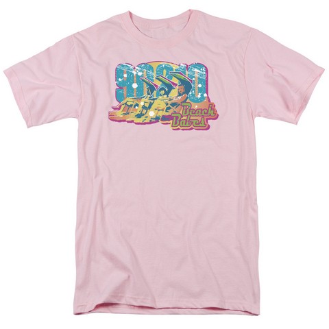 90210-Beach Babes - Short Sleeve Adult 18-1 Tee - Pink- Extra Large