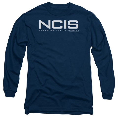 NCIS-Logo - Long Sleeve Adult 18-1 Tee - Navy- Small