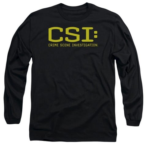 Csi-Logo - Long Sleeve Adult 18-1 Tee - Black- Small