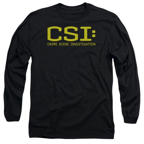 Csi-Logo - Long Sleeve Adult 18-1 Tee - Black- Extra Large