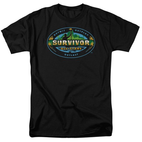 Survivor-All Stars - Short Sleeve Adult 18-1 Tee - Black- Medium