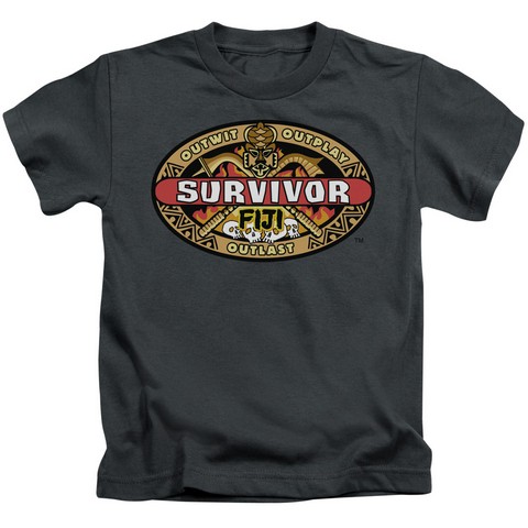 Survivor-Fiji - Short Sleeve Juvenile 18-1 Tee - Charcoal- Small 4