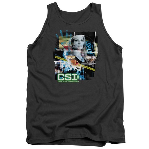 Csi-Evidence Collage - Adult Tank Top - Charcoal- Small