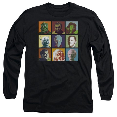 Star Trek-Alien Squares - Long Sleeve Adult 18-1 Tee - Black- Medium