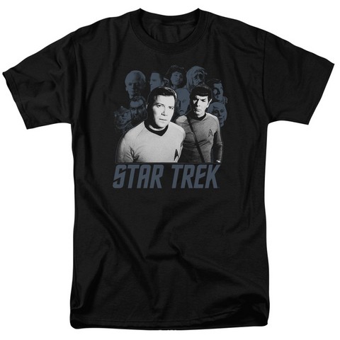 Star Trek-Kirk Spock And Company - Black - 3X