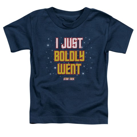 Star Trek-Boldly Went - Short Sleeve Toddler Tee - Navy- Small 2T