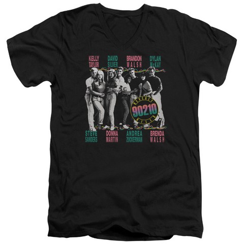 90210-We Got It - Short Sleeve Adult 30-1 V-Neck Tee - Black- Medium