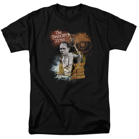 Twilight Zone-Enter At Own Risk - Short Sleeve Adult 18-1 Tee - Black- Medium
