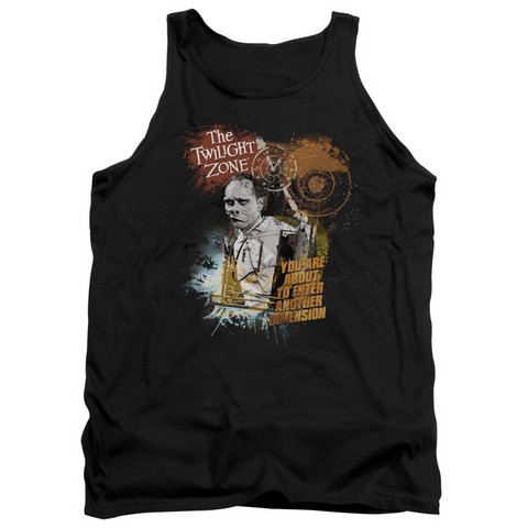 Twilight Zone-Enter At Own Risk - Adult Tank Top - Black- Medium