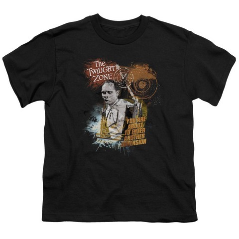 Twilight Zone-Enter At Own Risk - Short Sleeve Youth 18-1 Tee - Black- Small