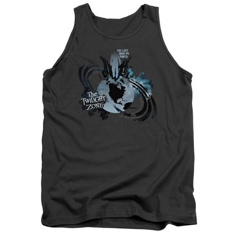 Twilight Zone-Last Man On Earth - Adult Tank Top - Charcoal- Medium