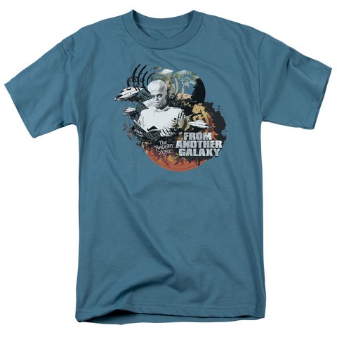 Twilight Zone-From Another Galaxy - Short Sleeve Adult 18-1 Tee - Slate- Large