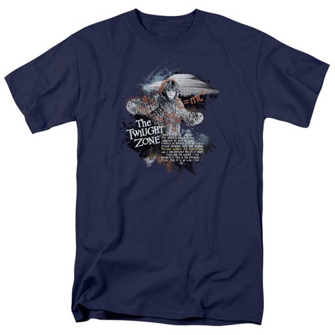 Twilight Zone-Science&Superstition - Short Sleeve Adult 18-1 Tee - Navy- 5X